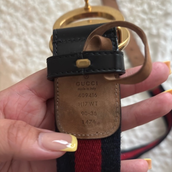 Gucci Men's Blue and Red Belt - Picture 2 of 4
